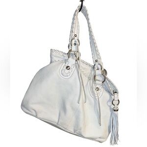 B. Makowsky White Shoulder Bag